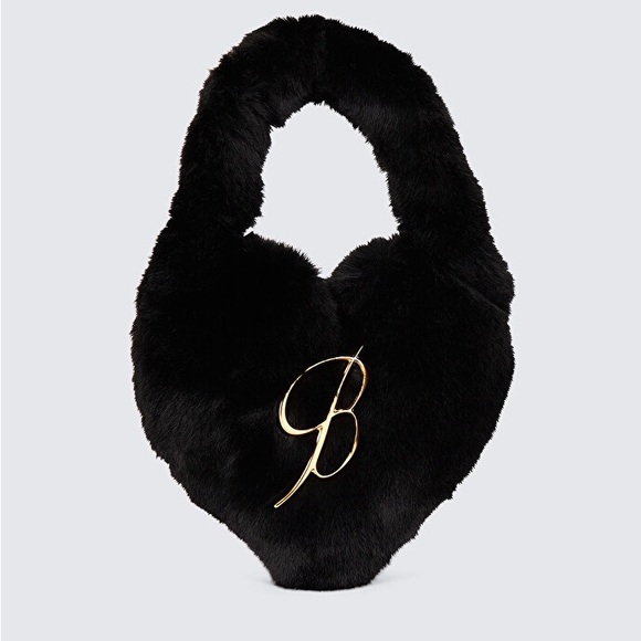Blumarine Black Faux Fur Handbag - Picture 10 of 11